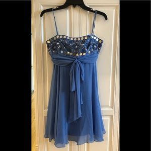 BCBG Embellished Blue Dress